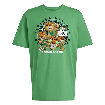 T-shirt homme adidas vert Canada, mascotte du pays hôte de la Coupe Monde FIFA 2026