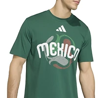 T-shirt homme adidas vert de l'équipe nationale du Mexique pour la Coupe Monde FIFA 2026