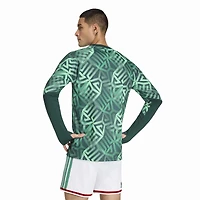 T-shirt d'avant-match à manches longues adidas vert pour homme, équipe nationale du Mexique 2026