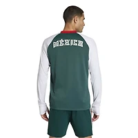 T-shirt d'avant-match à manches longues adidas vert pour homme, équipe nationale du Mexique 2026