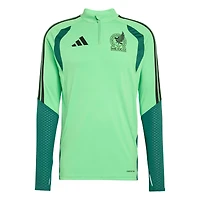 Haut d'entraînement zippé 1/4 adidas vert pour homme, équipe nationale du Mexique, FIFA x Coupe Monde 2026