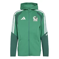 Sweat à capuche zippé adidas vert pour homme, équipe nationale du Mexique, FIFA x Coupe Monde Tiro Pro