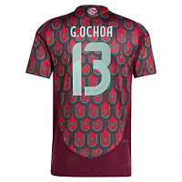 Maillot de joueur authentique adidas Guillermo Ochoa bordeaux équipe nationale du Mexique 2024 domicile pour homme