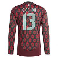 Maillot adidas Guillermo Ochoa bordeaux à manches longues pour homme de l'équipe nationale du Mexique 2024 domicile Replica Player