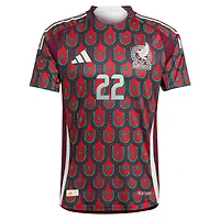 Maillot de joueur authentique adidas Hirving Lozano bordeaux l'équipe nationale du Mexique 2024 domicile pour homme