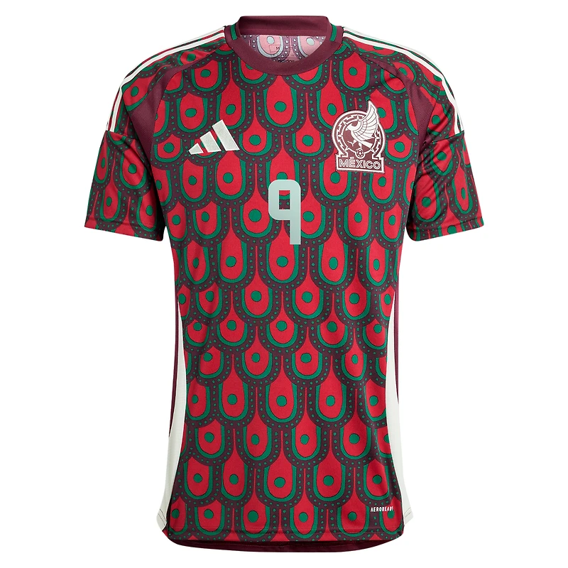 Maillot de joueur réplique domicile l'équipe nationale du Mexique 2024 adidas Raul Jimenez bordeaux pour homme