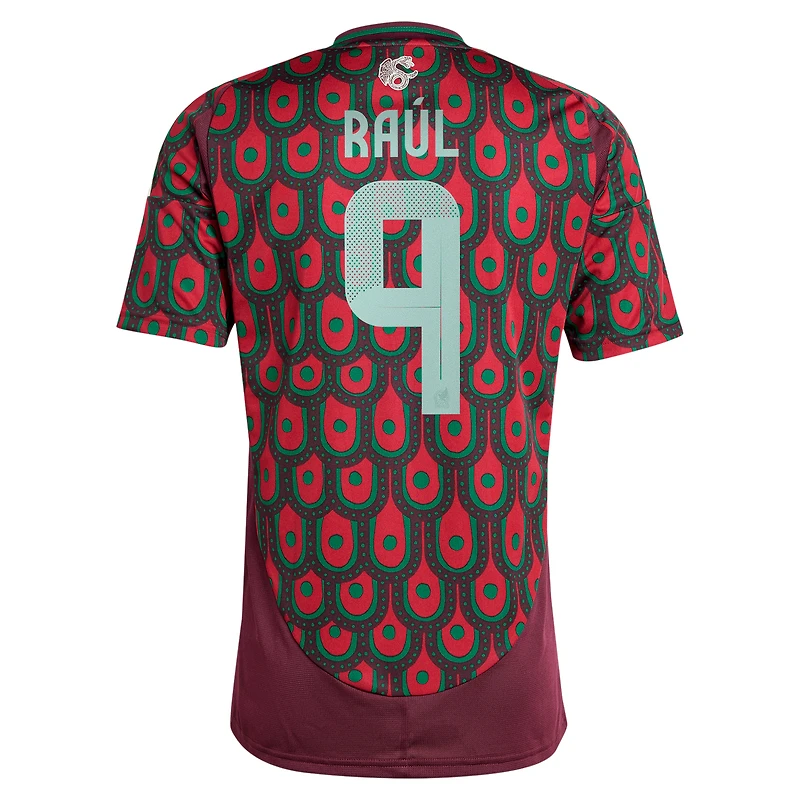 Maillot de joueur réplique domicile l'équipe nationale du Mexique 2024 adidas Raul Jimenez bordeaux pour homme