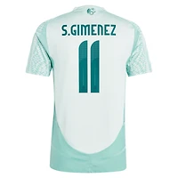 Maillot de joueur authentique extérieur l'équipe nationale du Mexique 2024 adidas Santiago Giménez vert pour homme