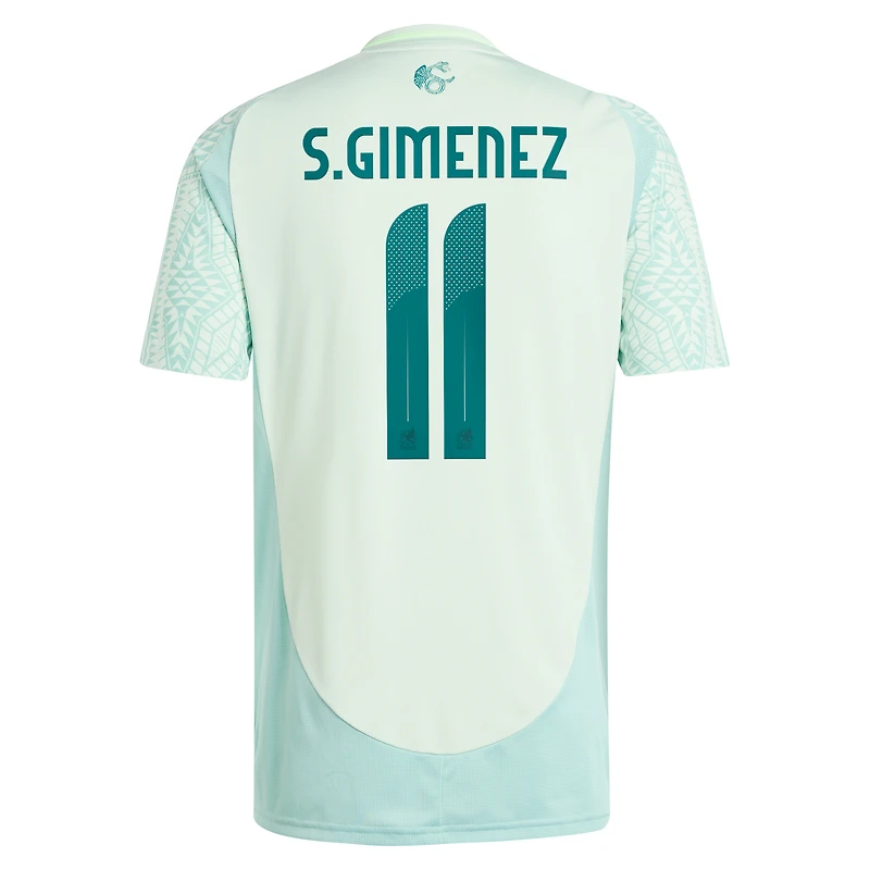 Maillot de joueur réplique extérieur l'équipe nationale du Mexique 2024 adidas Santiago Giménez vert pour homme