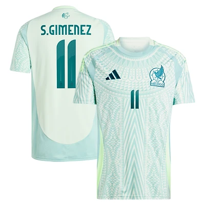 Maillot de joueur réplique extérieur l'équipe nationale du Mexique 2024 adidas Santiago Giménez vert pour homme