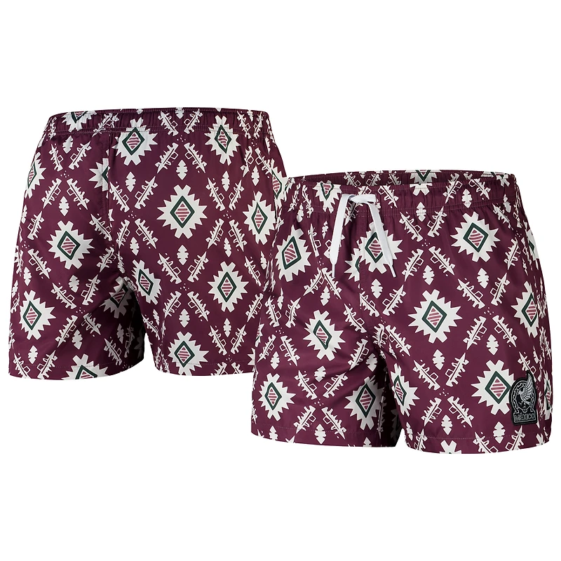 Short de loisirs sublimé bordeaux l'équipe nationale du Mexique pour hommes