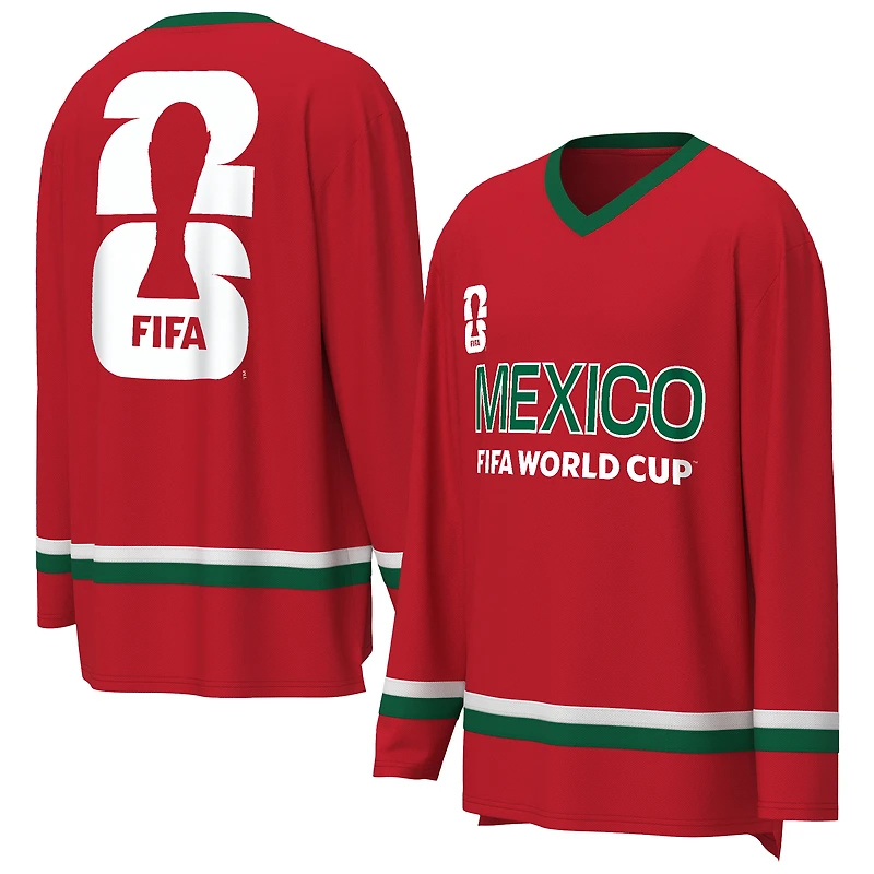 Maillot de hockey Outerstuff rouge pour homme, Coupe du Monde la FIFA 2026 Mexique