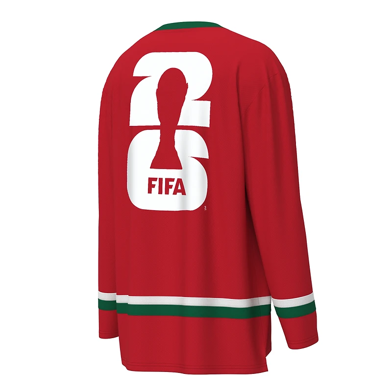 Maillot de hockey Outerstuff rouge pour homme, Coupe du Monde la FIFA 2026 Mexique