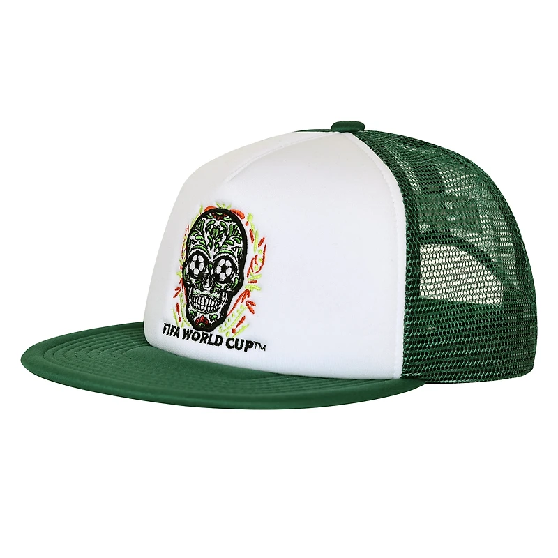 Men's Outerstuff  White/Green Mexico National Team Defender Adjustable Trucker Hat
