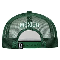 Men's Outerstuff  White/Green Mexico National Team Defender Adjustable Trucker Hat