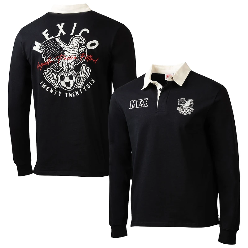 Men's Sport Design Sweden Black Mexico National Team Blackout Heavy Rugger Sweatshirt