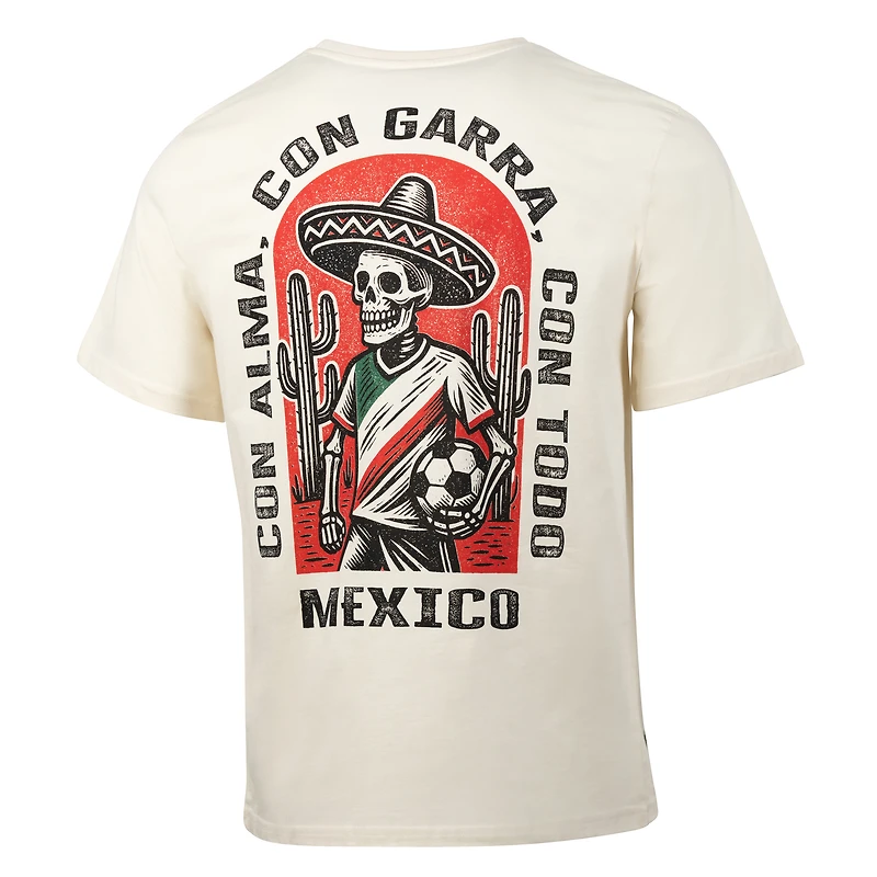 T-shirt homme Sport Design Suède Crème Équipe nationale Mexique Coupe du Monde FIFA Fiesta 2026
