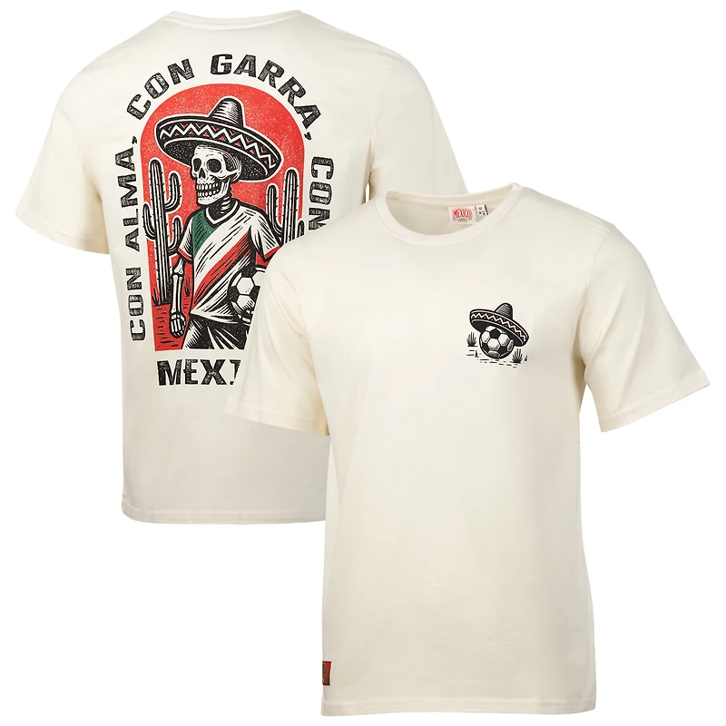 T-shirt Fiesta de l'équipe nationale du Mexique, couleur crème, design sportif pour homme, Suède