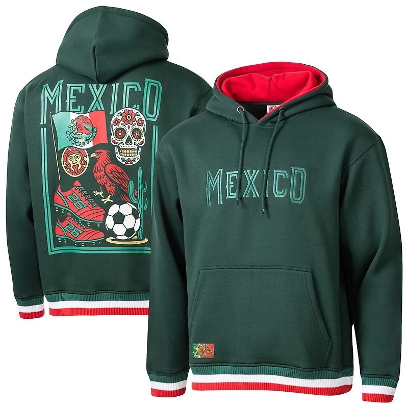 Men's Sport Design Sweden Green Mexico National Team Culture Hoodie