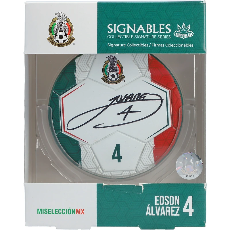 Signables Edson Alvarez Mexique Série Signature de l'équipe nationale à collectionner