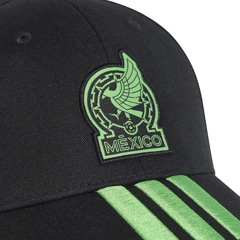 Unisex adidas Black Mexico National Team FIFA x World Cup 2026 3 Stripes Baseball Adjustable Hat