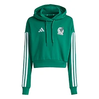 Sweat à capuche court adidas vert pour femme, équipe nationale du Mexique, FIFA x Coupe Monde Alphaskin