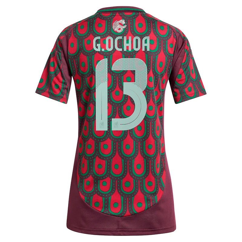 Women's adidas Guillermo Ochoa Burgundy Mexico National Team 2024 Home Replica Player Jersey