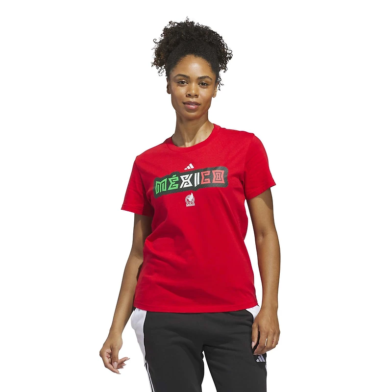 Women's adidas Red Mexico National Team Jersey Hook T-Shirt