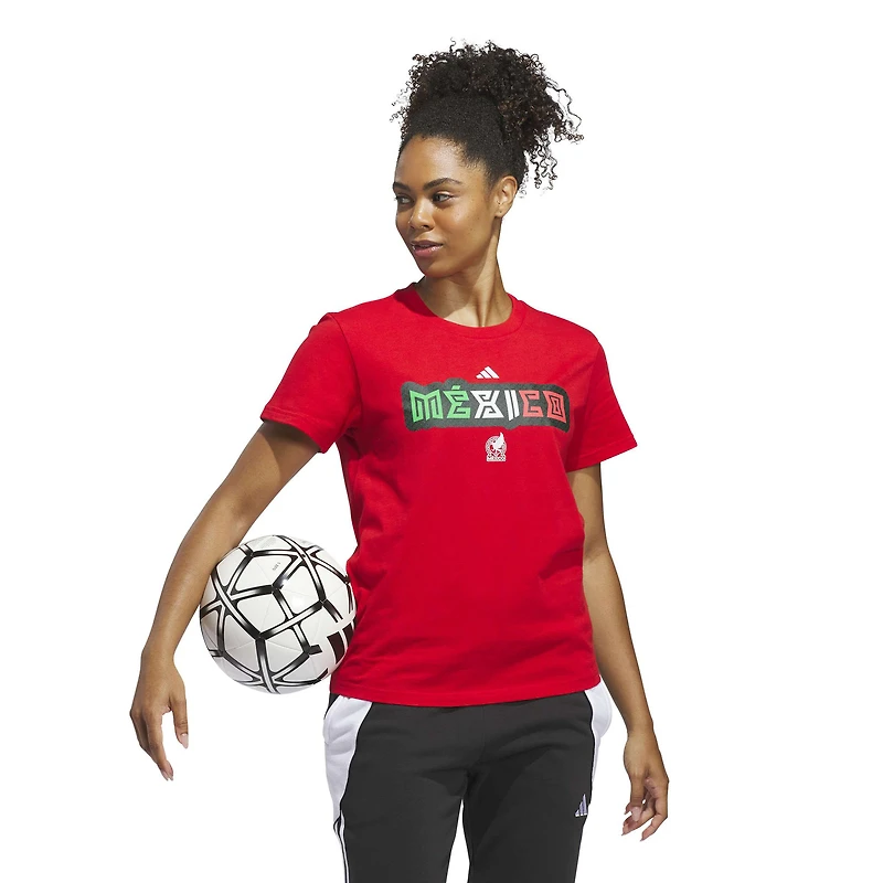 Women's adidas Red Mexico National Team Jersey Hook T-Shirt