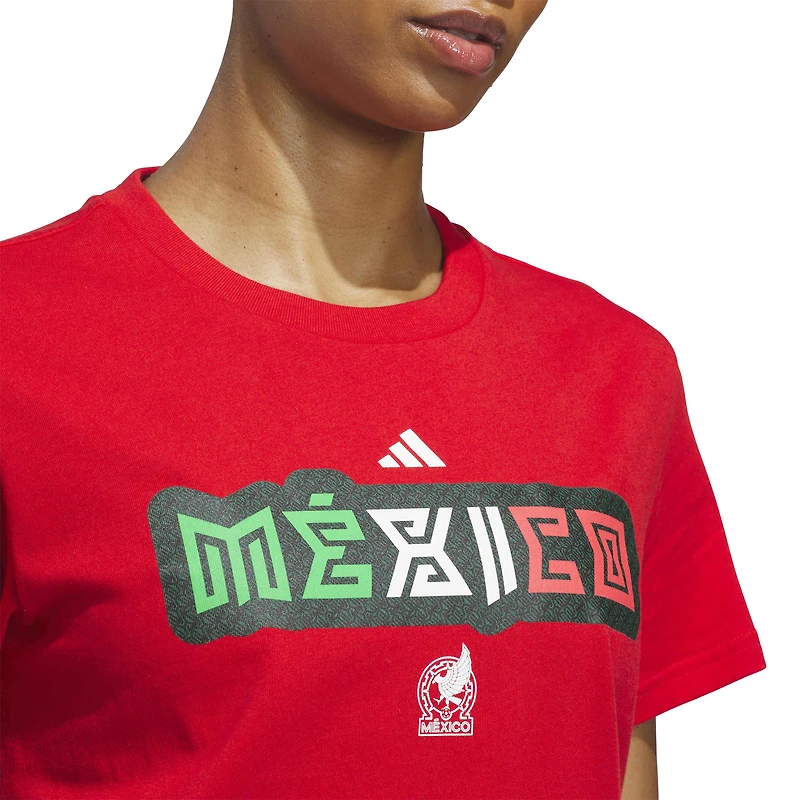 Women's adidas Red Mexico National Team Jersey Hook T-Shirt