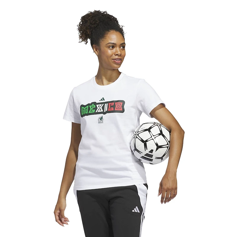 Women's adidas White Mexico National Team Jersey Hook T-Shirt