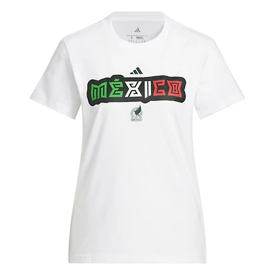 Women's adidas White Mexico National Team Jersey Hook T-Shirt