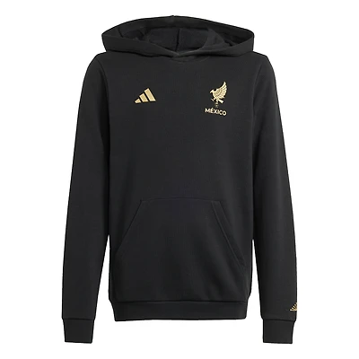 Sweat à capuche DNA noir pour jeunes adidas Mexico National Team 2025 Third Jersey