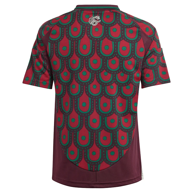 Youth adidas Burgundy Mexico National Team 2024 Home Replica Jersey