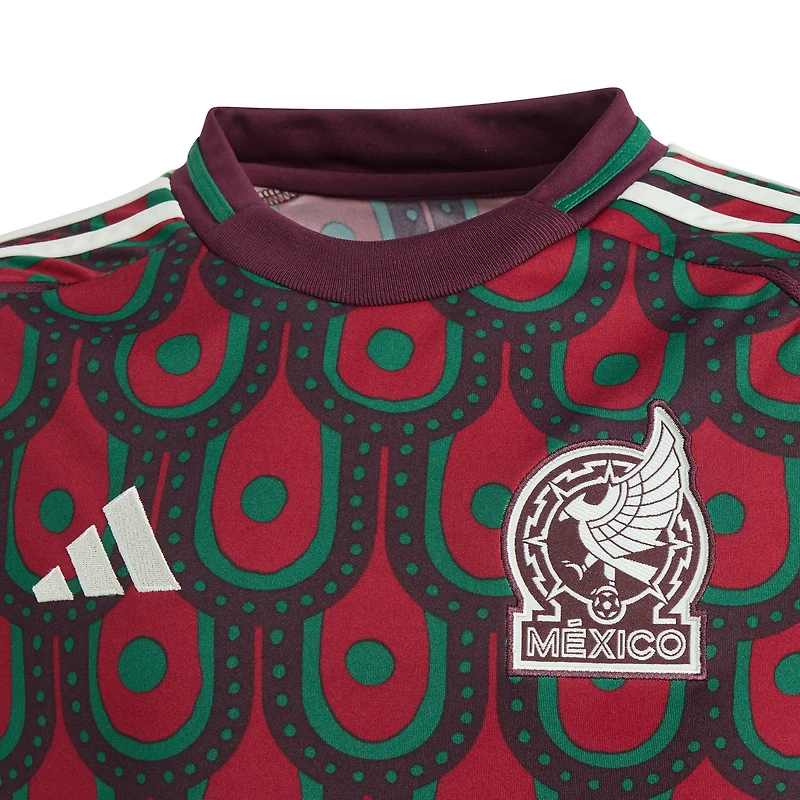 Youth adidas Burgundy Mexico National Team 2024 Home Replica Jersey