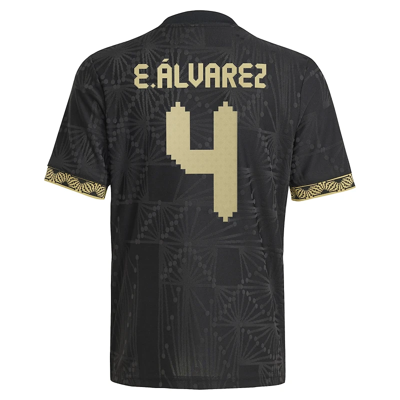 Maillot de joueur authentique noir adidas Edson Alvarez pour jeune l'équipe nationale du Mexique 2025