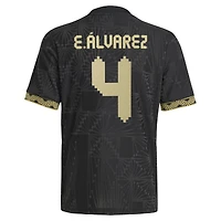 Maillot de joueur authentique noir adidas Edson Alvarez pour jeune l'équipe nationale du Mexique 2025