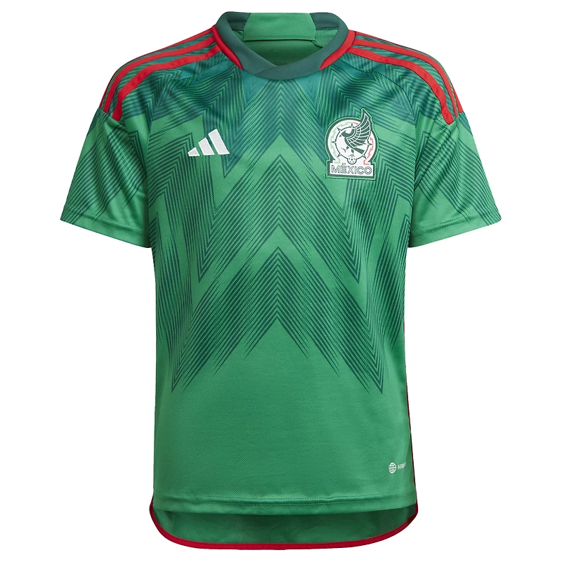 Youth adidas Green Mexico National Team 2022/23 Home Blank Replica Jersey