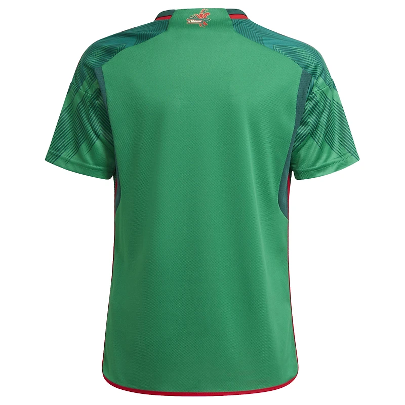 Youth adidas Green Mexico National Team 2022/23 Home Blank Replica Jersey