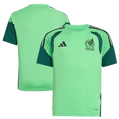 Maillot d'entraînement domicile vert adidas pour jeunes de l'équipe nationale du Mexique 2026