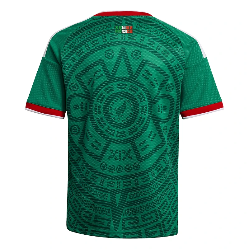 Maillot domicile réplique adidas vert de l'équipe nationale du Mexique pour les jeunes, FIFA x Coupe Monde 2026