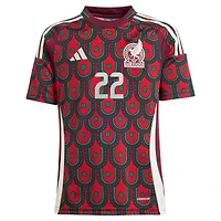 Maillot de joueur réplique à domicile l'équipe nationale du Mexique 2024 pour jeunes adidas Hirving Lozano vert