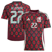 Maillot de joueur réplique à domicile l'équipe nationale du Mexique 2024 pour jeunes adidas Hirving Lozano vert