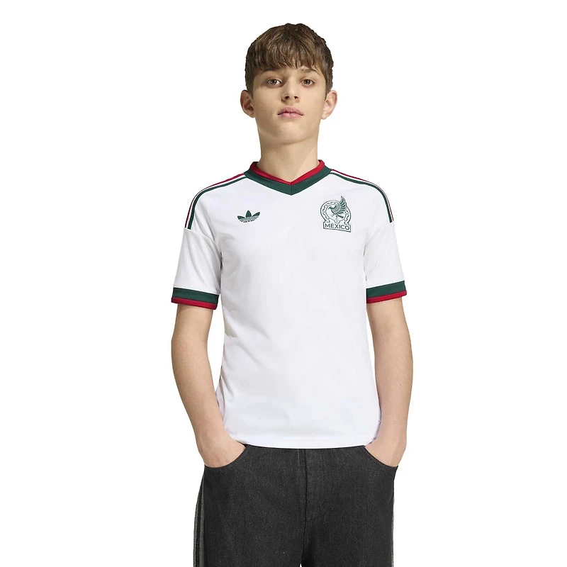 Maillot réplique extérieur blanc adidas pour jeunes de l'équipe nationale du Mexique 2026
