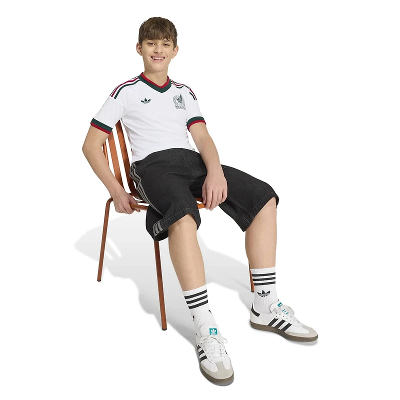 Maillot réplique extérieur blanc adidas pour jeunes de l'équipe nationale du Mexique 2026