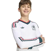 Youth adidas  White Mexico National Team 2026 Away Replica Long Sleeve Jersey