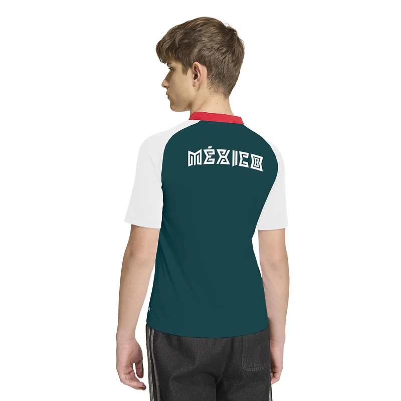 Youth adidas White Mexico National Team 2026 Pre-Match Top