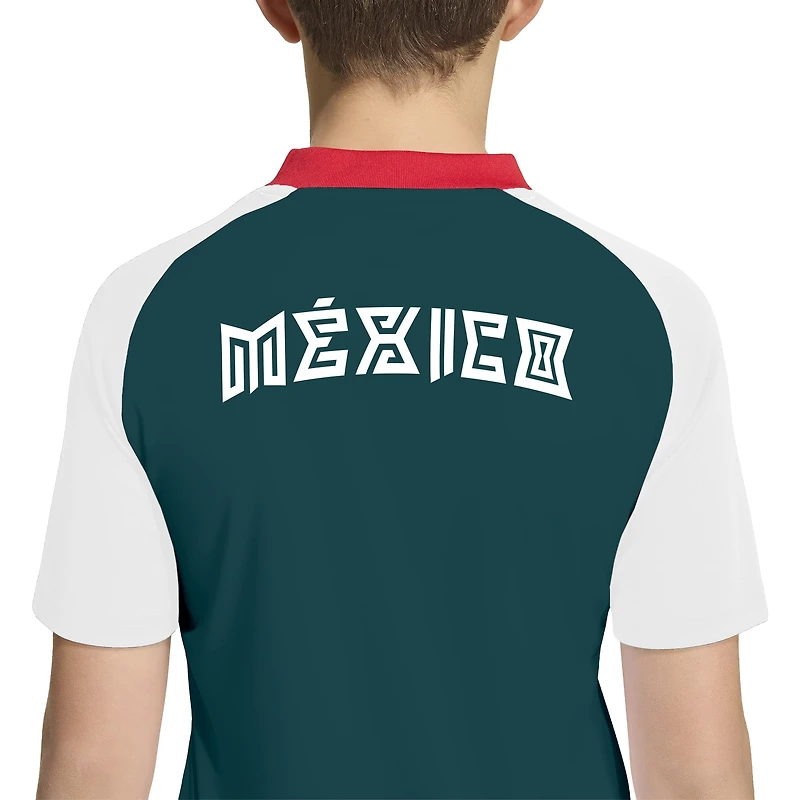 Maillot d'entraînement blanc adidas pour jeunes de l'équipe nationale du Mexique (avant-match)