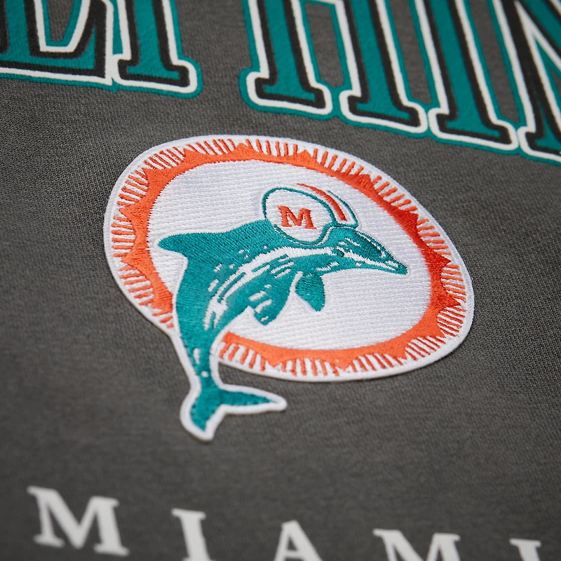 Sweat à capuche gris Miami Dolphins Slot de Mitchell & Ness