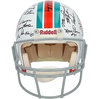 1972 Miami Dolphins Autographed Riddell Throwback Authentic Helmet with 40 Signatures